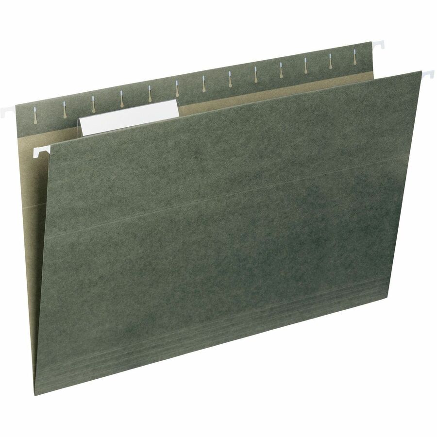 8 1/2" x 14" - Top Tab Location - Assorted Tab Position - 11 pt. - Vinyl - Standard Green - 10% Recycled - 25 / Box