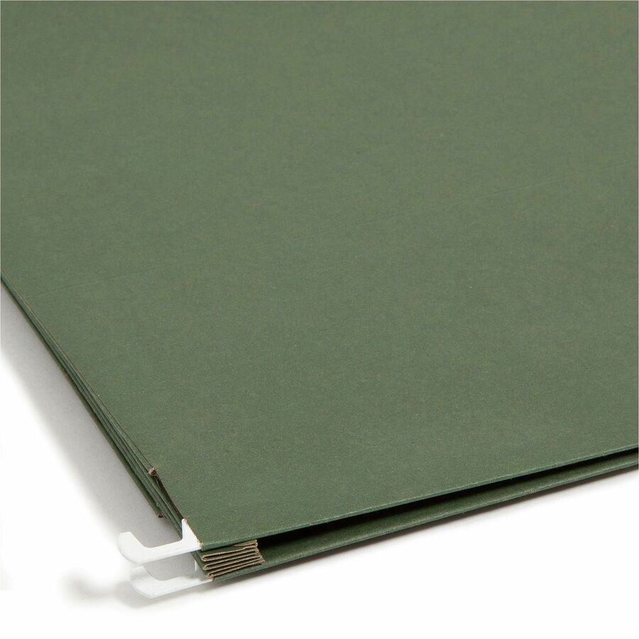 Smead Letter Recycled Hanging Folder - 8 1/2" x 11" - 3 1/2" Expansion - 11 pt. - Standard Green - 30% Recycled - 10 / Box