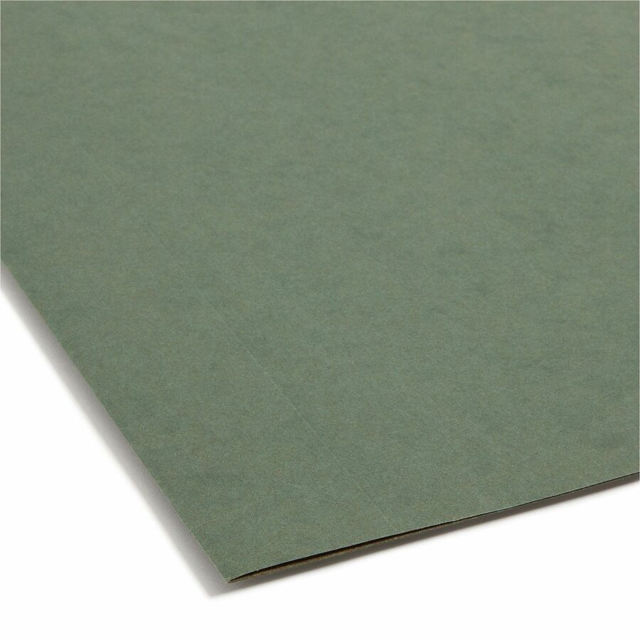Smead Letter Recycled Hanging Folder - 8 1/2" x 11" - 3" Expansion - 11 pt. - Pressboard - Standard Green - Reinforced Base - 10% Recycled - 25 / Box