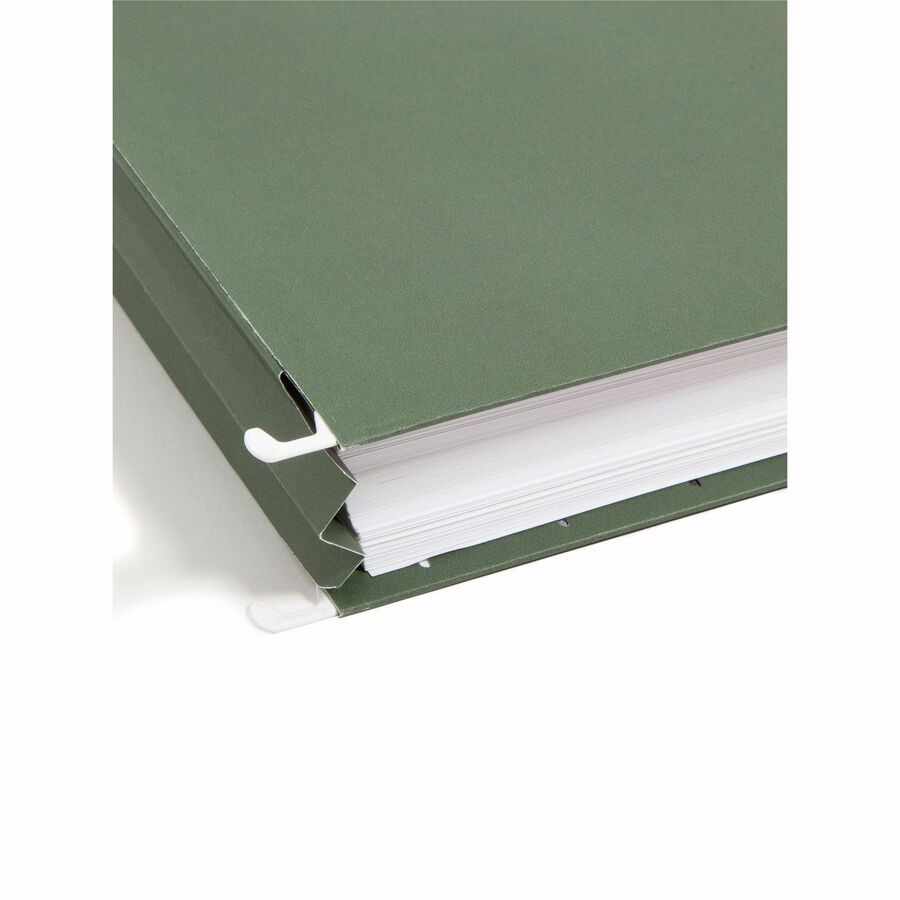 Smead Legal Recycled Hanging Folder - 8 1/2" x 14" - 1 3/4" Expansion - 11 pt. - Standard Green - 30% Recycled - 25 / Box
