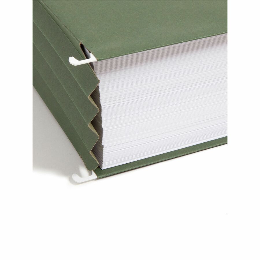 Smead Legal Recycled Hanging Folder - 8 1/2" x 14" - 3 1/2" Expansion - 11 pt. - Standard Green - 30% Recycled - 10 / Box