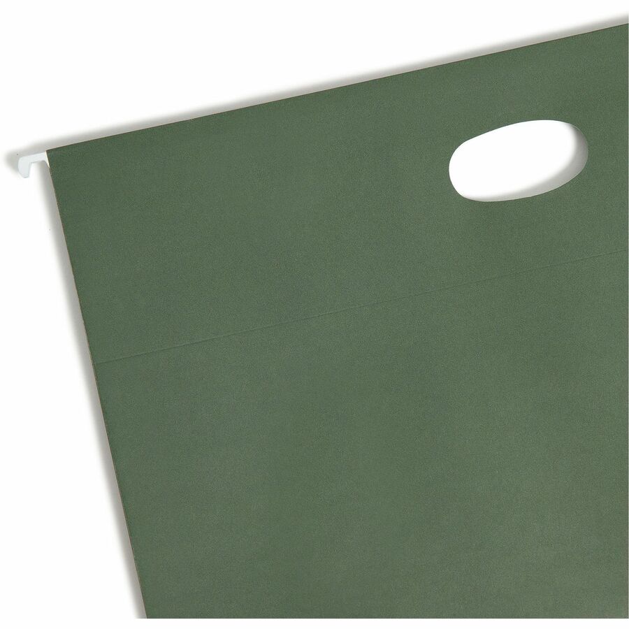 Smead Legal Recycled Hanging Folder - 8 1/2" x 14" - 3 1/2" Expansion - 11 pt. - Standard Green - 30% Recycled - 10 / Box