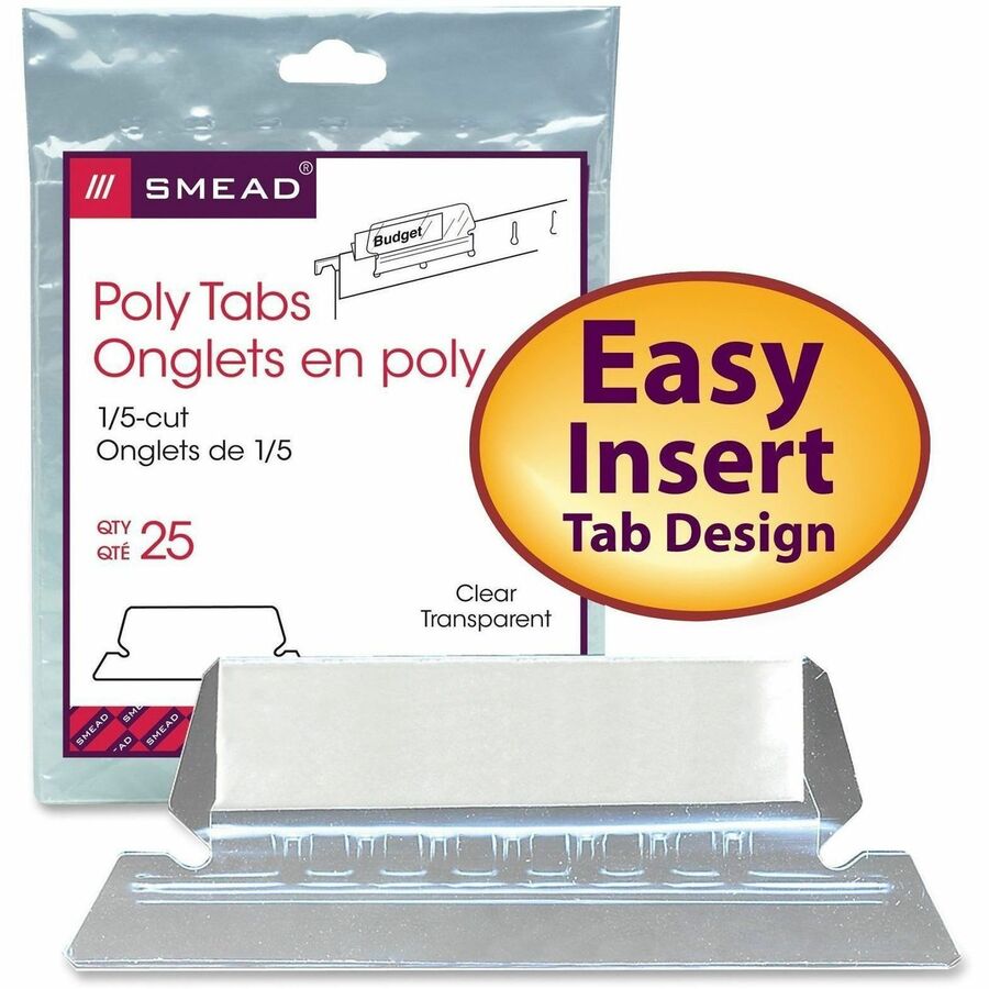 Clear Poly Tab(s) - 25 / Pack
