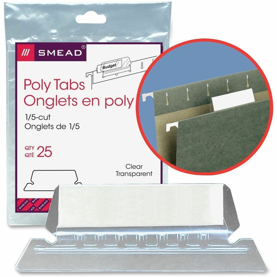 Clear Poly Tab(s) - 25 / Pack
