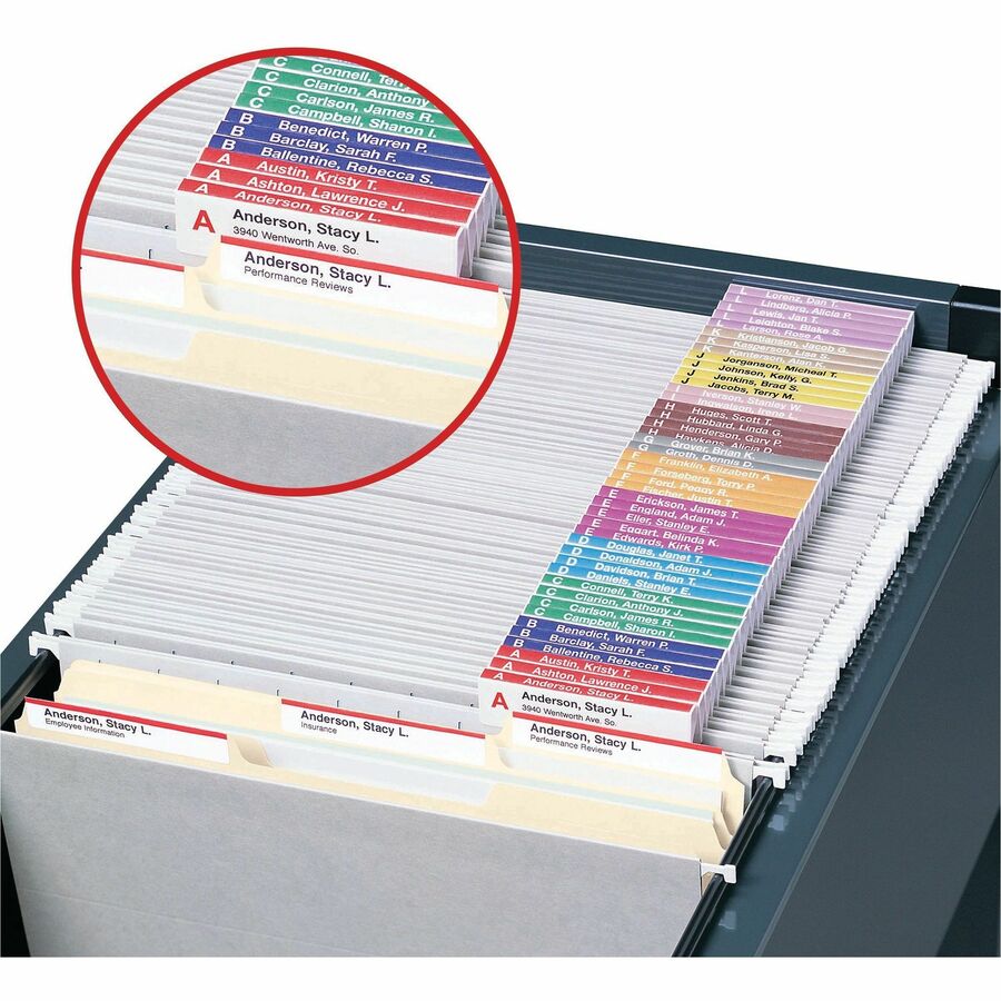 1.25" Tab Height x 3.50" Tab Width - 1 Box