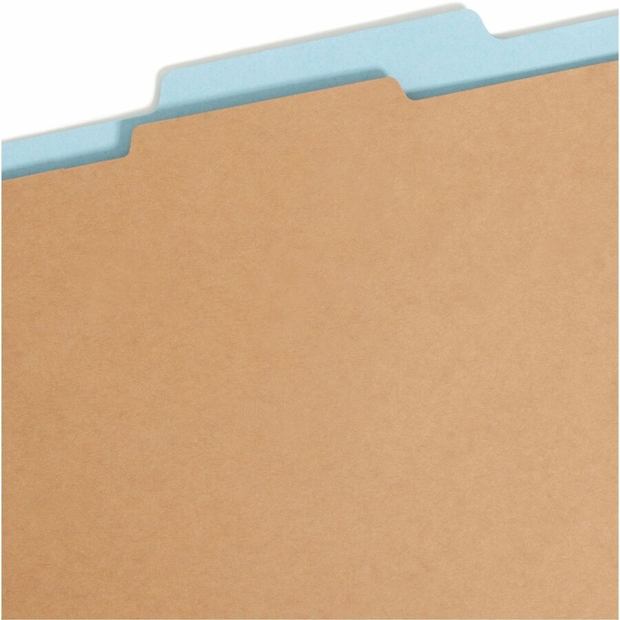 Smead FasTab Hanging Classification Folder, Letter Size, 2/5 Tab Right of Center, 2" Expansion, 2 Fasteners, 1 Divider, Pressboard, Blue, 100% Recycled, 1 Each