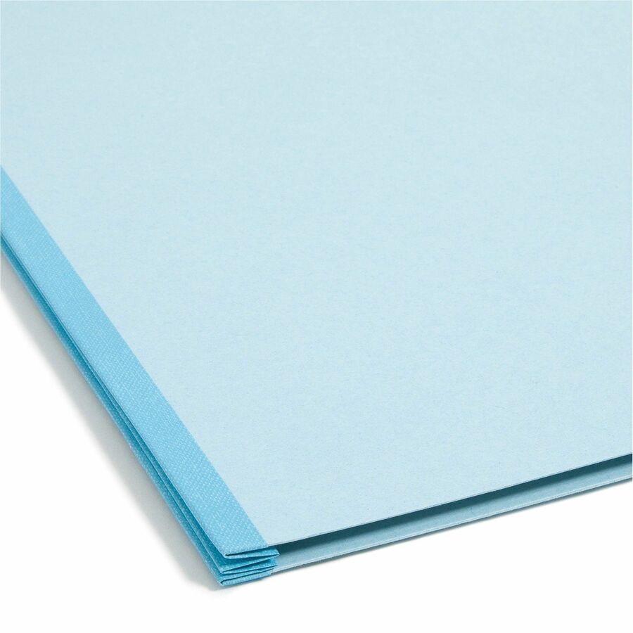 Smead FasTab Hanging Classification Folder, Letter Size, 2/5 Tab Right of Center, 2" Expansion, 2 Fasteners, 1 Divider, Pressboard, Blue, 100% Recycled, 1 Each