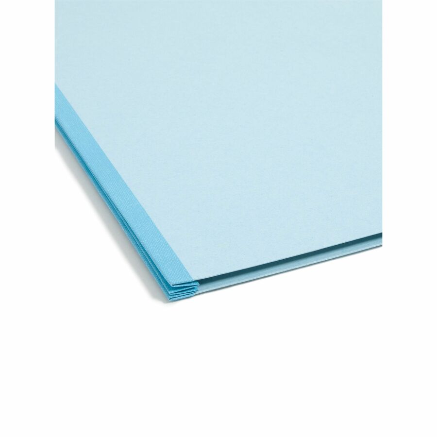 Smead FasTab Hanging Classification Folder, Letter Size, 2/5 Tab Right of Center, 2" Expansion, 2 Fasteners, 1 Divider, Pressboard, Blue, 100% Recycled, 1 Each