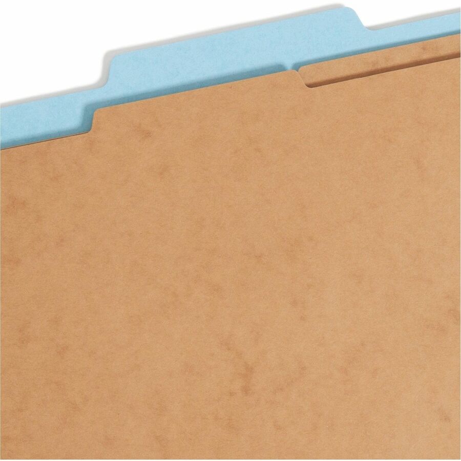 Smead FasTab Hanging Classification Folder, Letter Size, 2/5 Tab Right of Center, 2" Expansion, 2 Fasteners, 2 Dividers, 25 pt. Pressboard, Blue, 100% Recycled, 1 Each