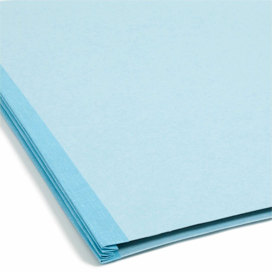 Smead FasTab Hanging Classification Folder, Letter Size, 2/5 Tab Right of Center, 2" Expansion, 2 Fasteners, 2 Dividers, 25 pt. Pressboard, Blue, 100% Recycled, 1 Each