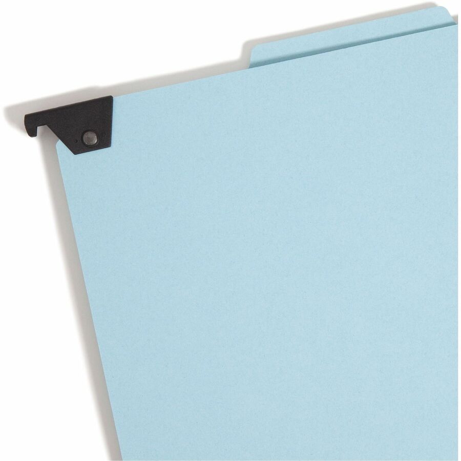 Smead FasTab Hanging Classification Folder, Letter Size, 2/5 Tab Right of Center, 2" Expansion, 2 Fasteners, 2 Dividers, 25 pt. Pressboard, Blue, 100% Recycled, 1 Each