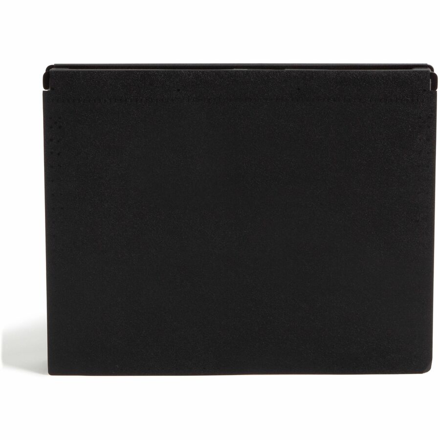 Smead Letter Expanding File - 8 1/2" x 11" - 7/8" Expansion - 13 Pocket(s) - 12 Divider(s) - Polypropylene - Black - 1 Each