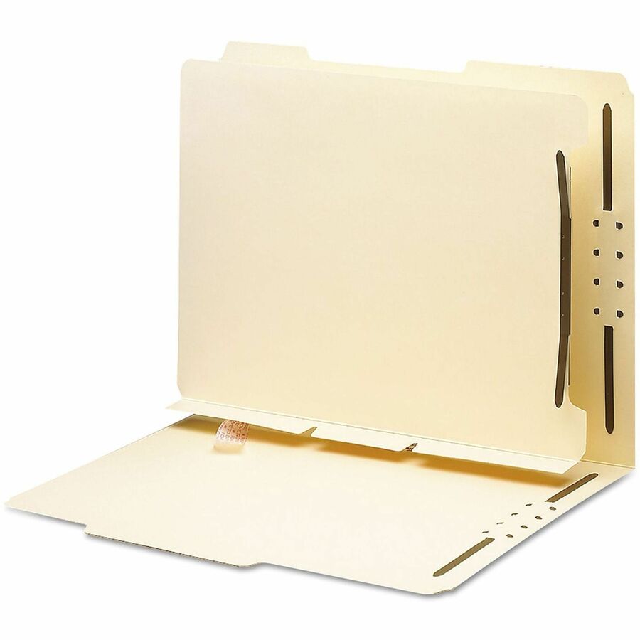 Smead Self-Adhesive Folder Dividers with Twin-Prong Fastener - For Letter 8 1/2" x 11" Sheet - Manila - Manila - 25 / Pack