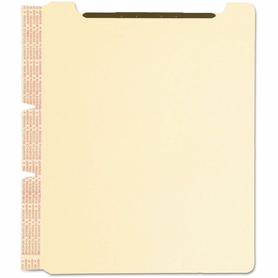 Smead Self-Adhesive Folder Dividers with Twin-Prong Fastener - For Letter 8 1/2" x 11" Sheet - Manila - Manila - 25 / Pack
