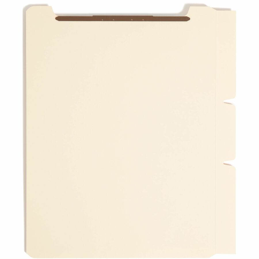 Smead Self-Adhesive Folder Dividers with Twin-Prong Fastener - For Letter 8 1/2" x 11" Sheet - Manila - 100 / Box