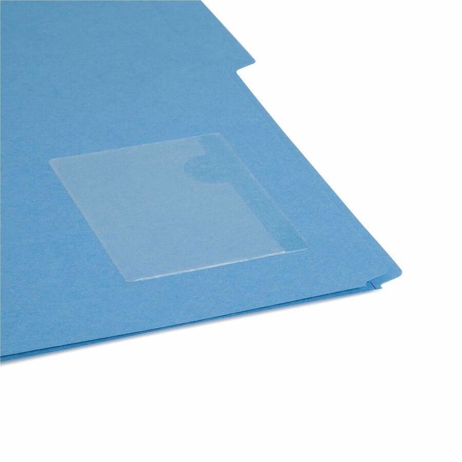 Smead Self-Adhesive Pockets - 3" Length - Clear - Poly - 100 / Box