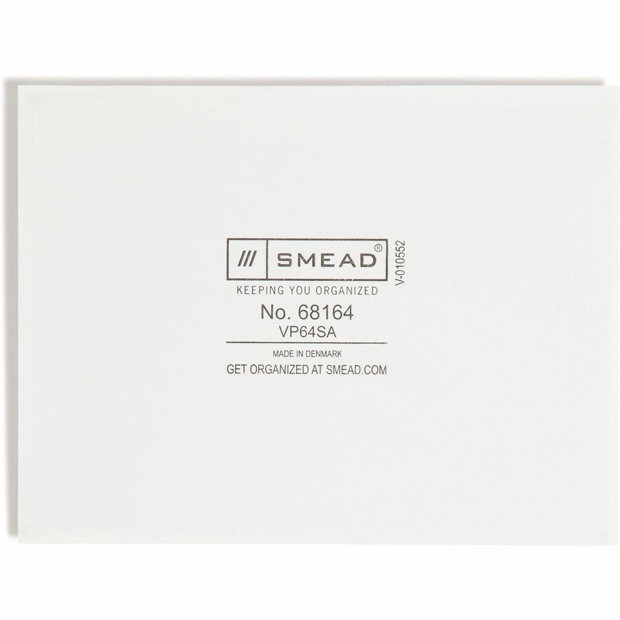 Smead Self-Adhesive Pockets - For 6 1/4" x 4 9/16" Sheet - Clear - Poly - 100 / Box