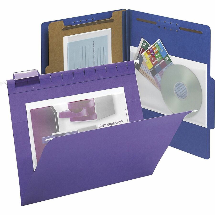 Smead Self-Adhesive Pockets - For 9" x 5 9/16" Sheet - Clear - Poly - 100 / Box