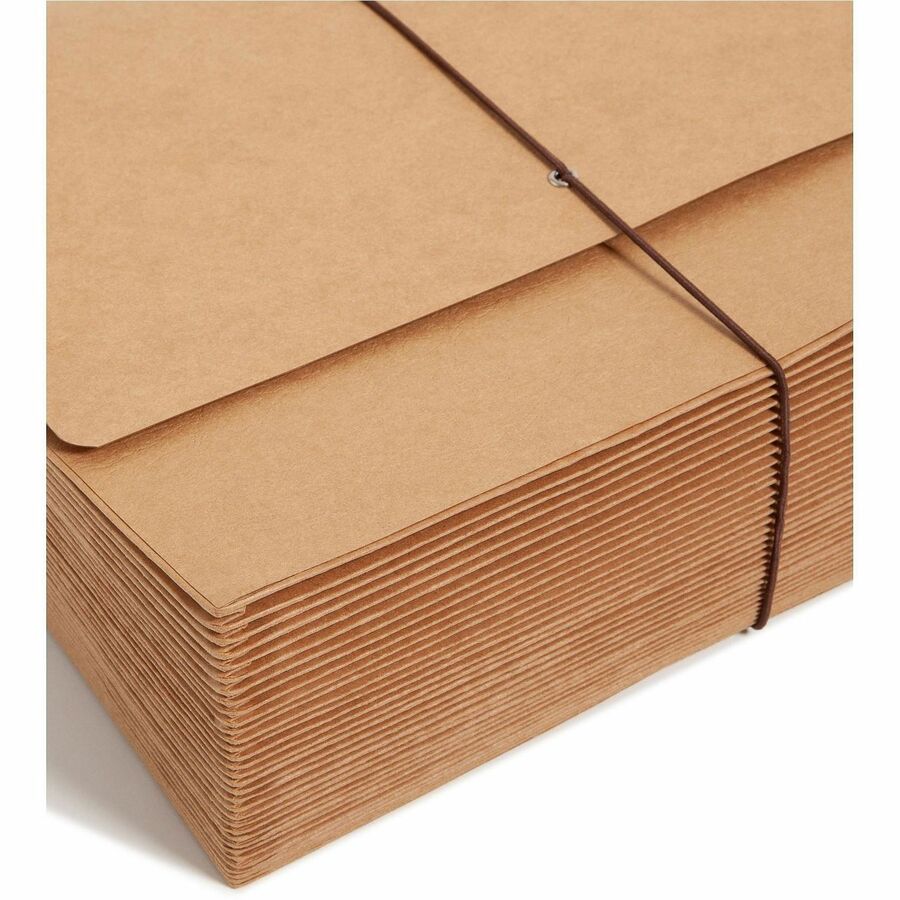 Smead Letter Recycled Expanding File - 8 1/2" x 11" - 7/8" Expansion - 31 Pocket(s) - Kraft - Elastic Closure, Reinforced Gusset, Flap, Heavy Duty - 10% Recycled - 1 Each