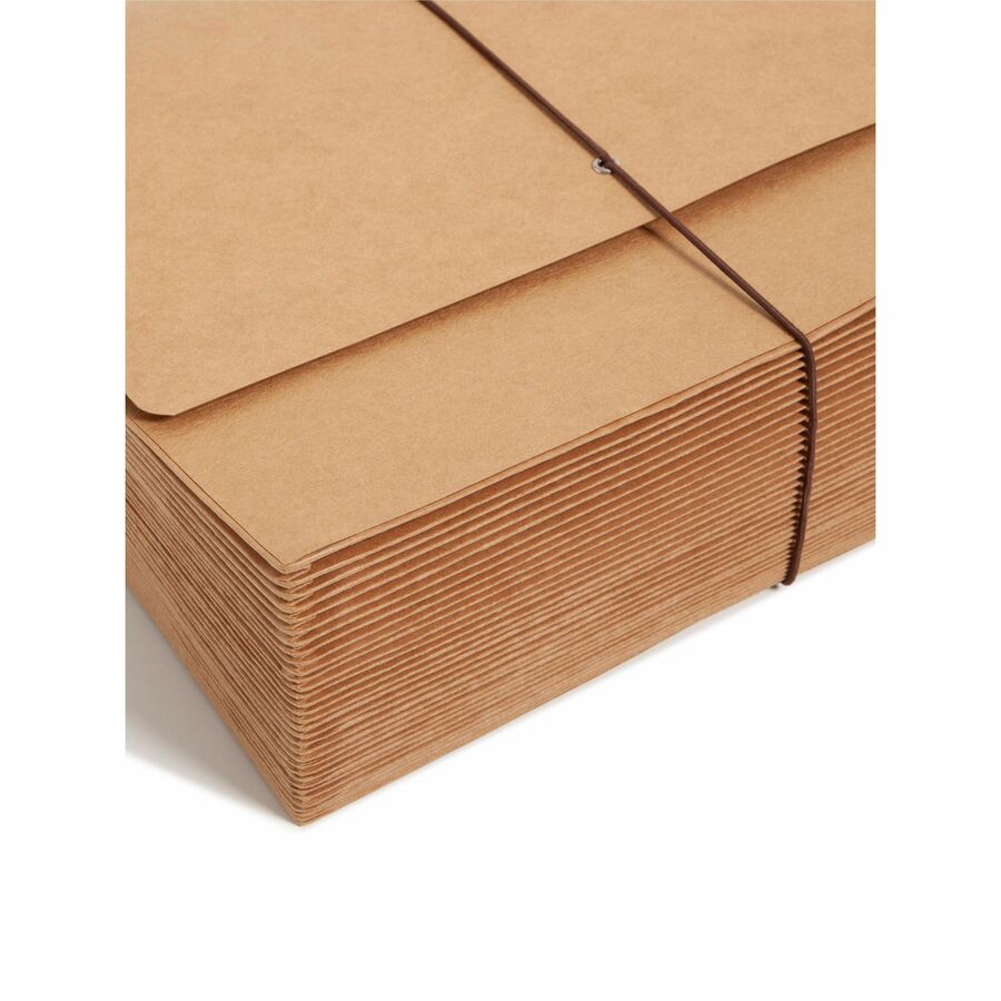 Smead Letter Recycled Expanding File - 8 1/2" x 11" - 7/8" Expansion - 31 Pocket(s) - Kraft - Elastic Closure, Reinforced Gusset, Flap, Heavy Duty - 10% Recycled - 1 Each