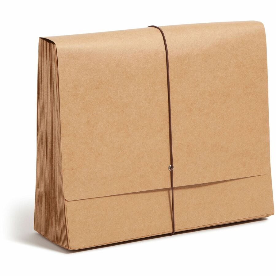 Smead Letter Recycled Expanding File - 8 1/2" x 11" - 7/8" Expansion - 31 Pocket(s) - Kraft - Elastic Closure, Reinforced Gusset, Flap, Heavy Duty - 10% Recycled - 1 Each