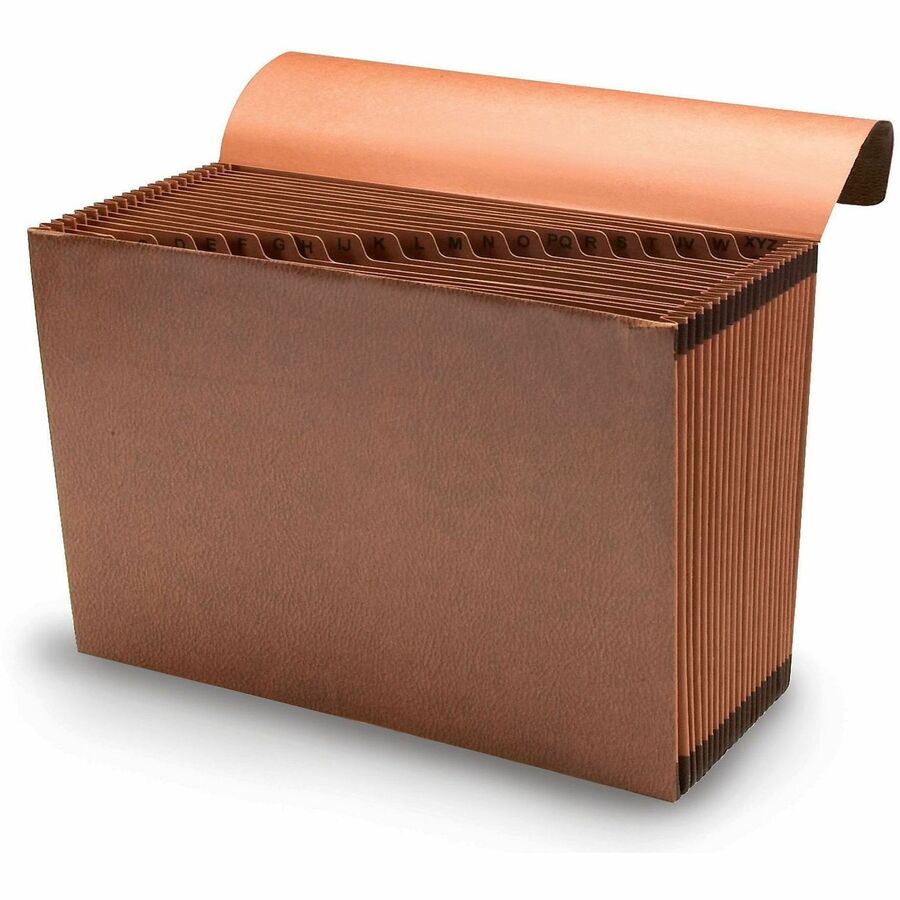 Smead Legal Recycled Expanding File - 8 1/2" x 14" - 7/8" Expansion - 21 Pocket(s) - Redrope - Elastic Closure, Reinforced Gusset - 30% Recycled - 1 Each