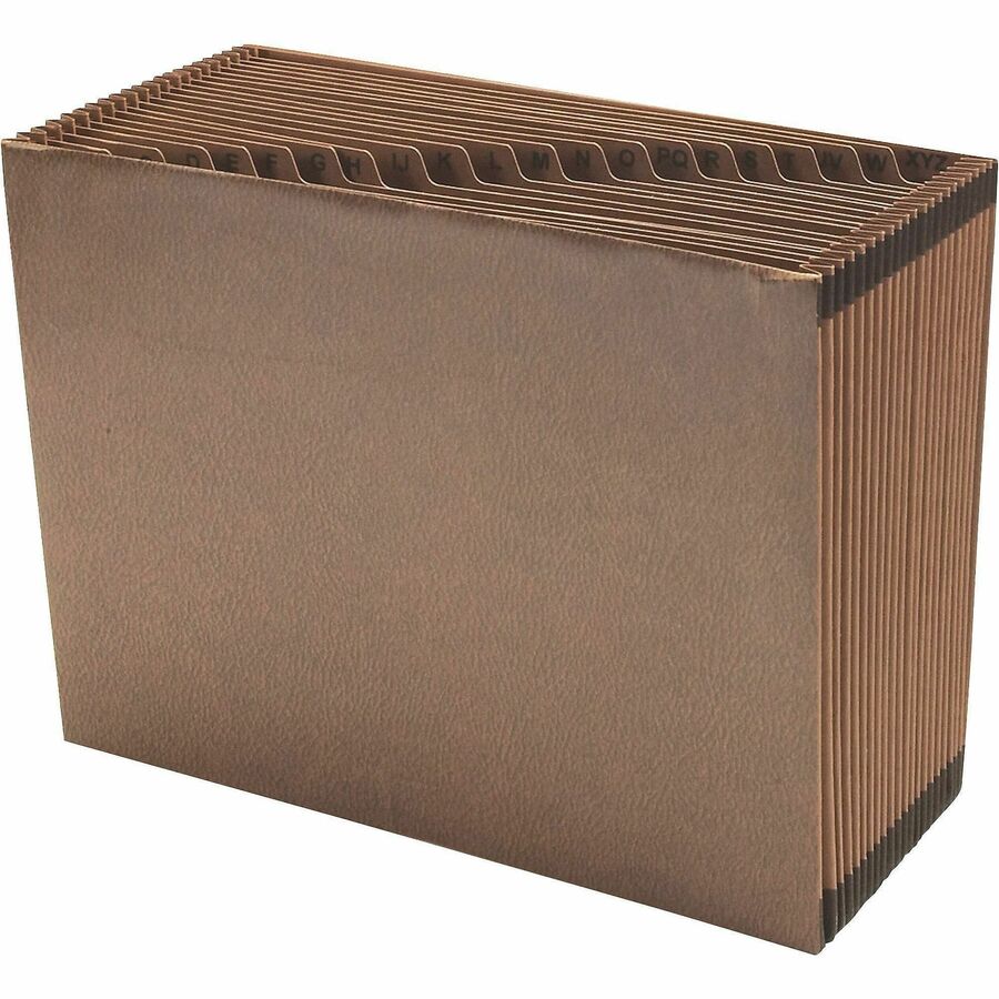 Smead Letter Recycled Expanding File - 8 1/2" x 11" - 7/8" Expansion - 21 Pocket(s) - Redrope - Tear Resistant Gusset - 30% Recycled - 1 Each