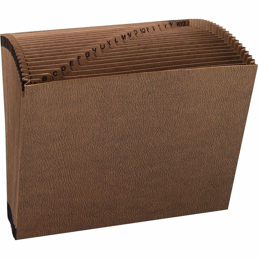 Smead Letter Recycled Expanding File - 8 1/2" x 11" - 7/8" Expansion - 21 Pocket(s) - Redrope - Tear Resistant Gusset - 30% Recycled - 1 Each