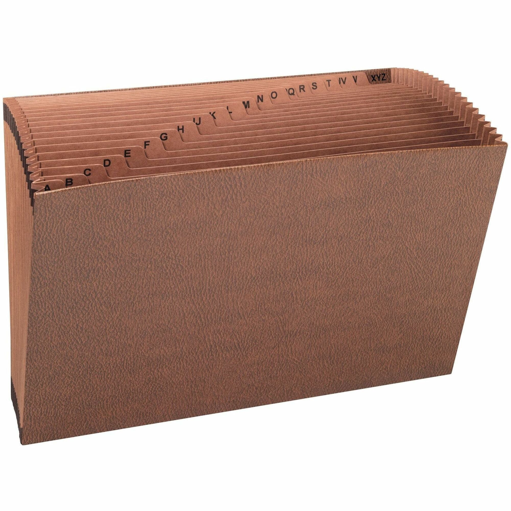 Smead TUFF Legal Recycled Expanding File - 8 1/2" x 14" - 7/8" Expansion - 21 Pocket(s) - Redrope - Tear Resistant, Reinforced Gusset - 30% Recycled - 1 Each