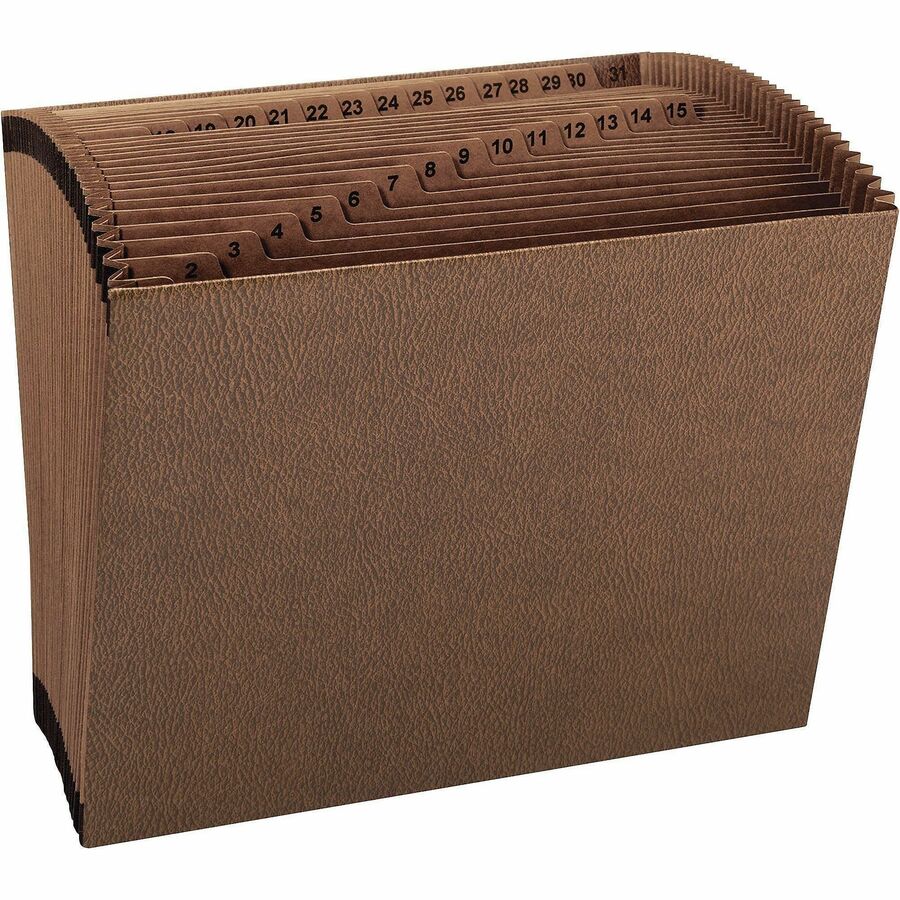 Smead TUFF Letter Recycled Expanding File - 8 1/2" x 11" - 7/8" Expansion - 31 Pocket(s) - Redrope - Reinforced Gusset - 30% Recycled - 1 Each