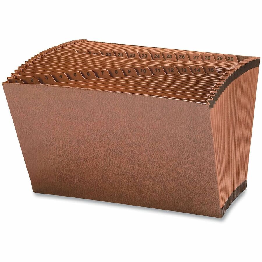 Smead Legal Recycled Expanding File - 8 1/2" x 14" - 7/8" Expansion - 31 Pocket(s) - Redrope - Reinforced Gusset - 30% Recycled - 1 Each