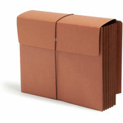 Smead Letter Recycled File Wallet - 8 1/2" x 11" - 5 1/4" Expansion - 2 Plys - Redrope - Flap, Tear Resistant, Elastic Closure - 30% Recycled - 10 / Box