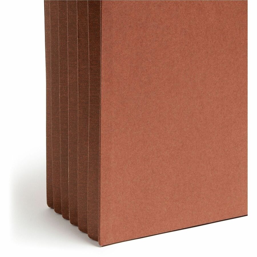 Smead Letter Recycled File Wallet - 8 1/2" x 11" - 5 1/4" Expansion - 2 Plys - Redrope - Flap, Tear Resistant, Elastic Closure - 30% Recycled - 10 / Box