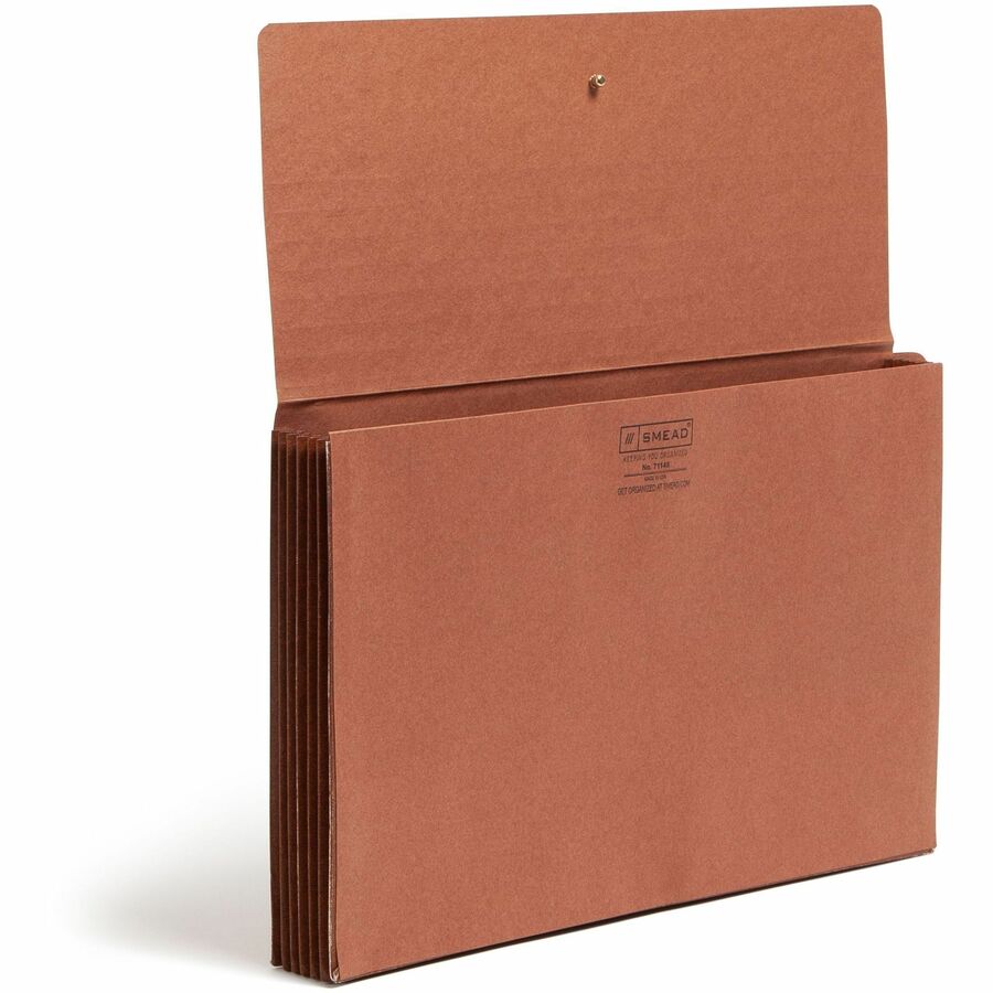 Smead Legal Recycled File Wallet - 8 1/2" x 14" - 5 1/4" Expansion - End Tab Location - 12.5 pt. - Redrope - Flap, Tear Resistant, Rounded Corner, Reinforced Gusset - 30% Recycled - 10 / Box
