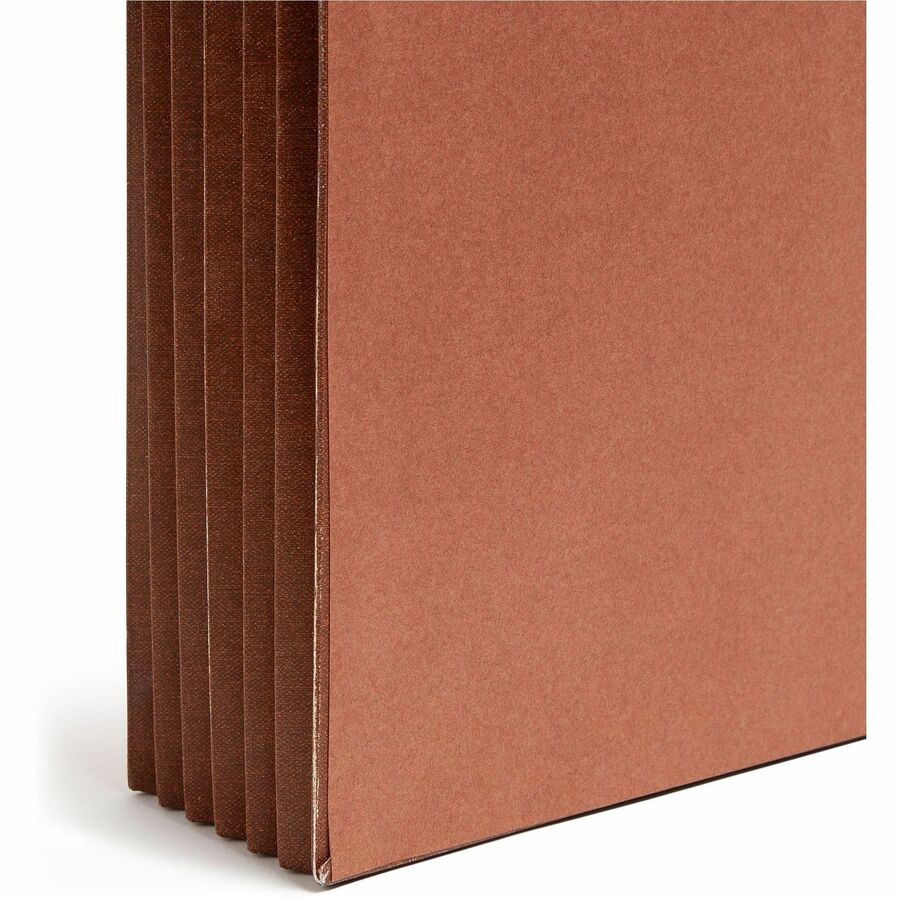 Smead Legal Recycled File Wallet - 8 1/2" x 14" - 5 1/4" Expansion - End Tab Location - 12.5 pt. - Redrope - Flap, Tear Resistant, Rounded Corner, Reinforced Gusset - 30% Recycled - 10 / Box