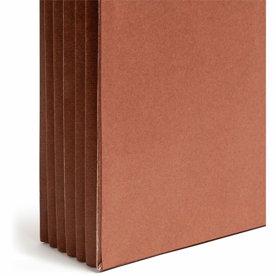 Smead Legal Recycled File Wallet - 8 1/2" x 14" - 5 1/4" Expansion - End Tab Location - 12.5 pt. - Redrope - Flap, Tear Resistant, Rounded Corner, Reinforced Gusset - 30% Recycled - 10 / Box