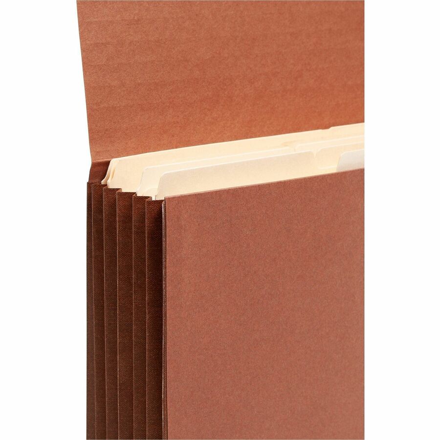 Smead Legal Recycled File Wallet - 8 1/2" x 14" - 5 1/4" Expansion - End Tab Location - 12.5 pt. - Redrope - Flap, Tear Resistant, Rounded Corner, Reinforced Gusset - 30% Recycled - 10 / Box