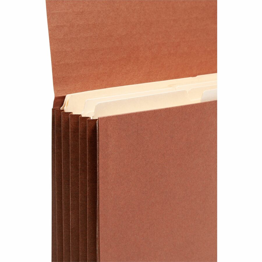Smead Legal Recycled File Wallet - 8 1/2" x 14" - 5 1/4" Expansion - End Tab Location - 12.5 pt. - Redrope - Flap, Tear Resistant, Rounded Corner, Reinforced Gusset - 30% Recycled - 10 / Box