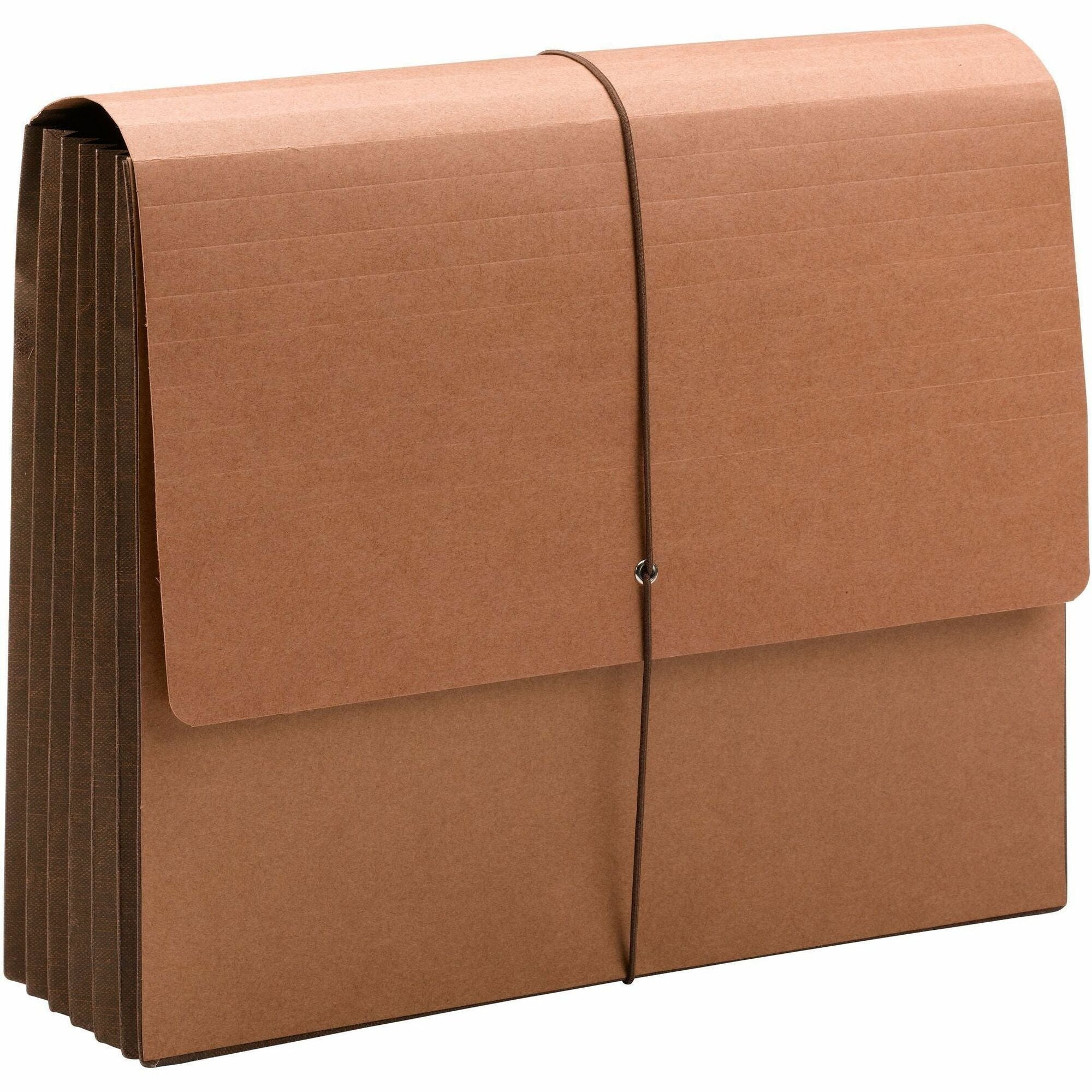 12 3/8" x 10" - 7" Expansion - Top Tab Location - Redrope - Redrope - Tear Resistant, Reinforced Gusset, Elastic Closure, Flap Closure - 30% Recycled - 1 Each