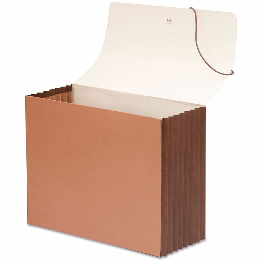 12 3/8" x 10" - 7" Expansion - Top Tab Location - Redrope - Redrope - Tear Resistant, Reinforced Gusset, Elastic Closure, Flap Closure - 30% Recycled - 1 Each