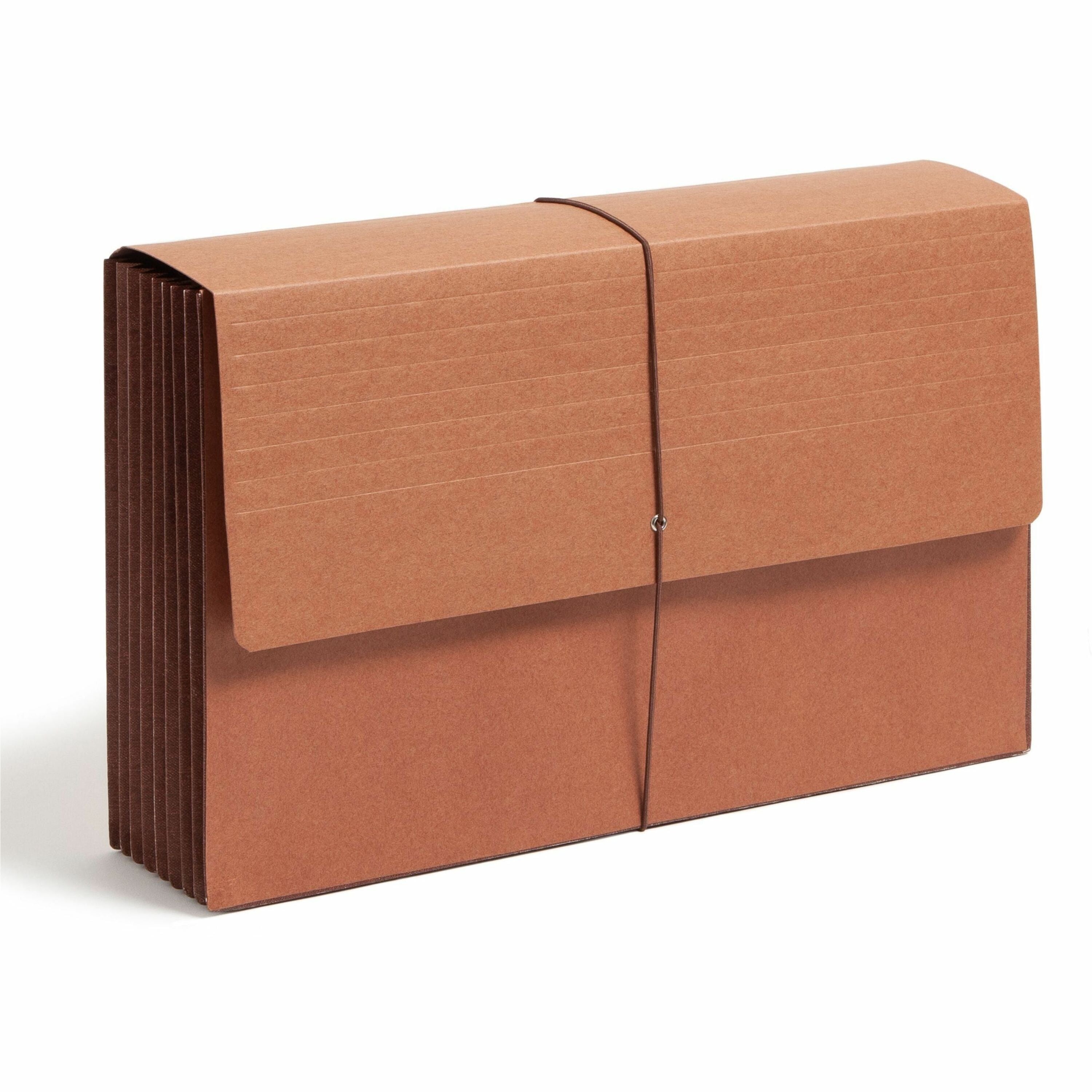 Smead Legal Recycled File Wallet - 15 3/8" x 10" - 7" Expansion - Top Tab Location - Tyvek - Redrope - Open Shelf Filing System, Reinforced Gusset, Elastic Closure, Flap Closure - 30% Recycled - 1 Each