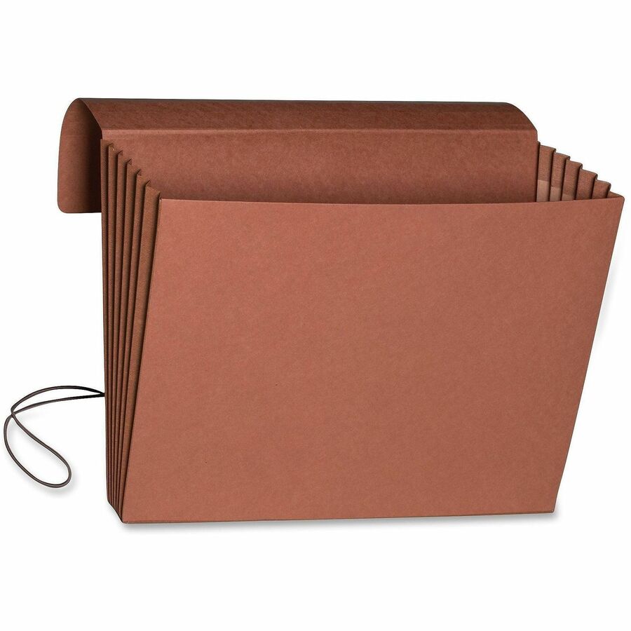 Smead Legal Recycled File Wallet - 8 1/2" x 14" - 5 1/4" Expansion - Top Tab Location - 11 pt. - Redrope - Elastic Closure, Flap, Reinforced Gusset - 30% Recycled - 1 Each