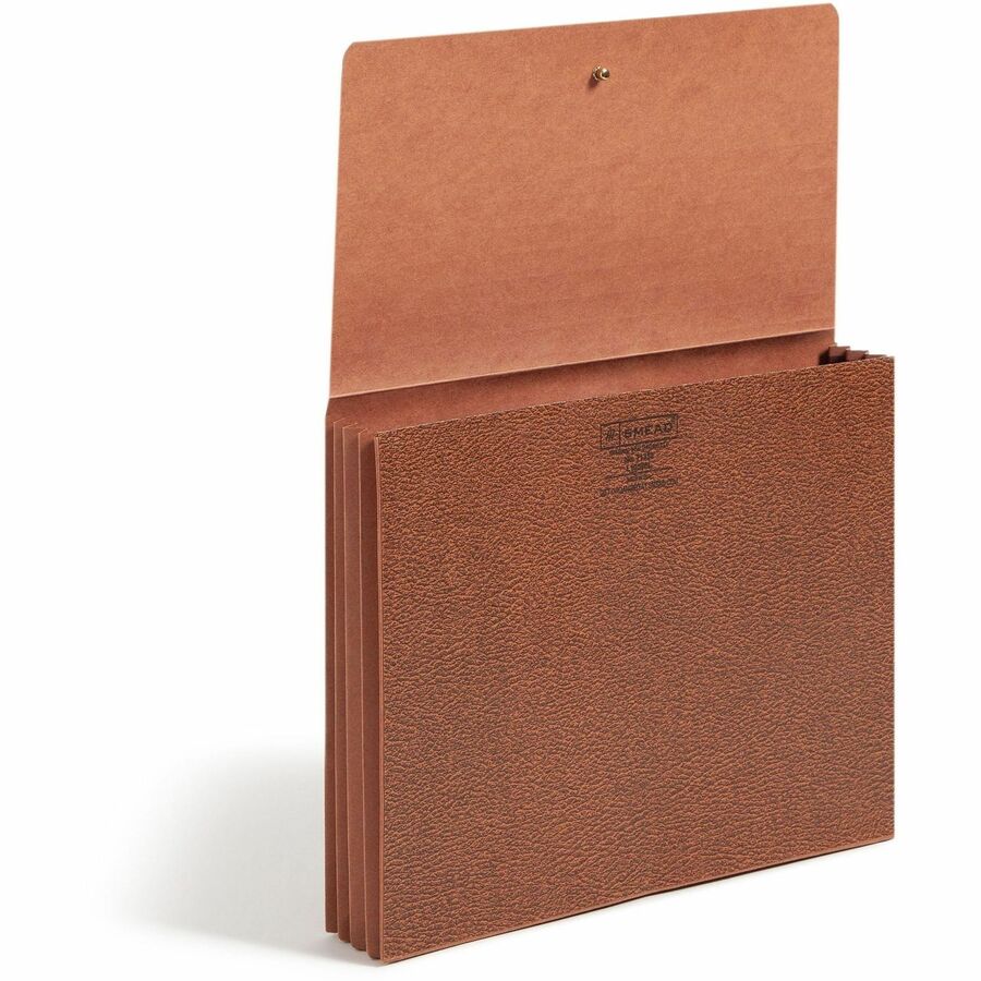 Smead Letter Recycled File Wallet - 8 1/2" x 11" - 3 1/2" Expansion - Redrope - Elastic Closure, Reinforced Gusset, Flap - 30% Recycled - 1 Each