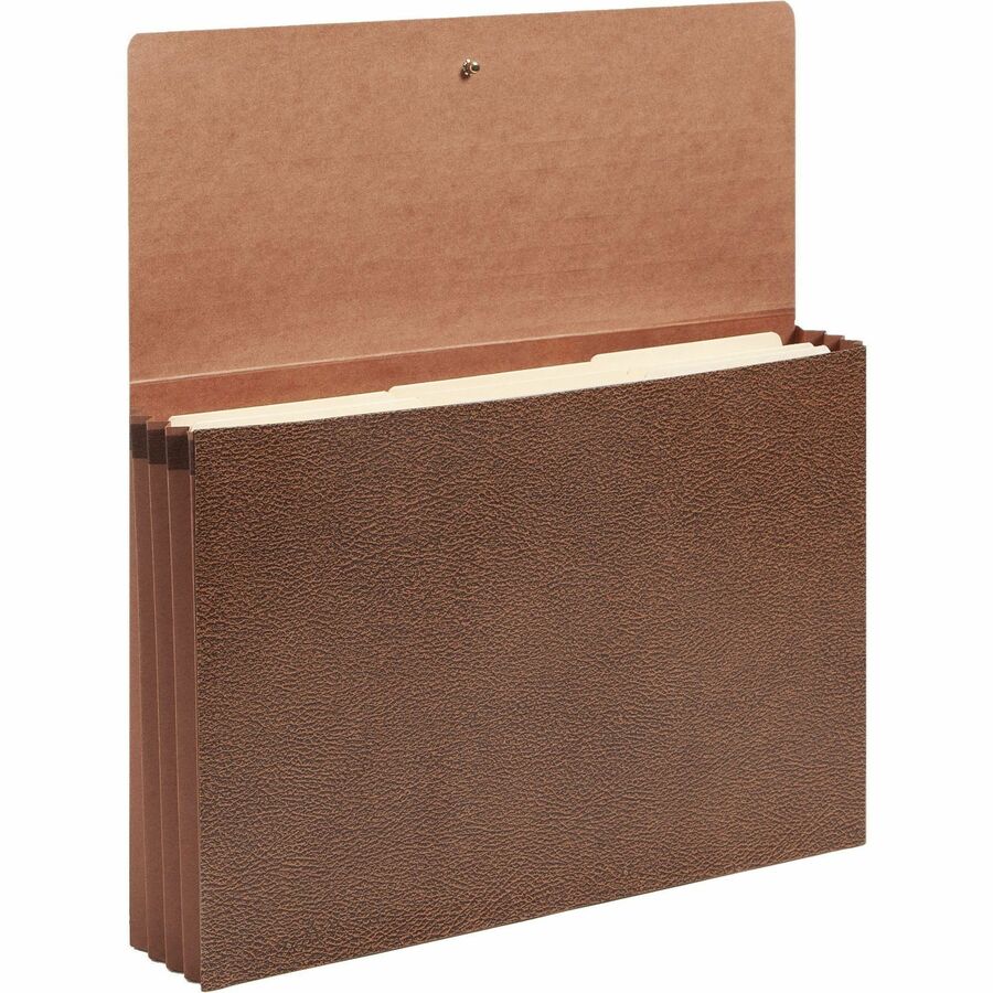 Smead Legal Recycled File Wallet - 8 1/2" x 14" - 3 1/2" Expansion - Redrope - Elastic Closure, Reinforced Gusset, Flap - 30% Recycled - 1 Each