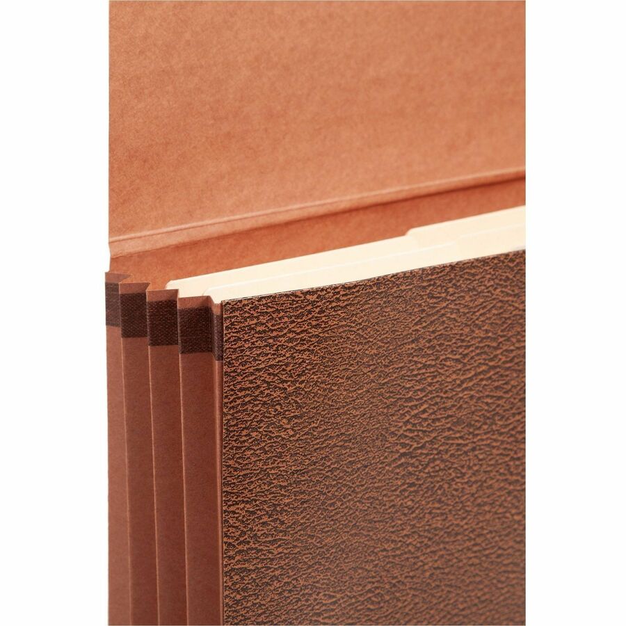 Smead Legal Recycled File Wallet - 8 1/2" x 14" - 3 1/2" Expansion - Redrope - Elastic Closure, Reinforced Gusset, Flap - 30% Recycled - 1 Each
