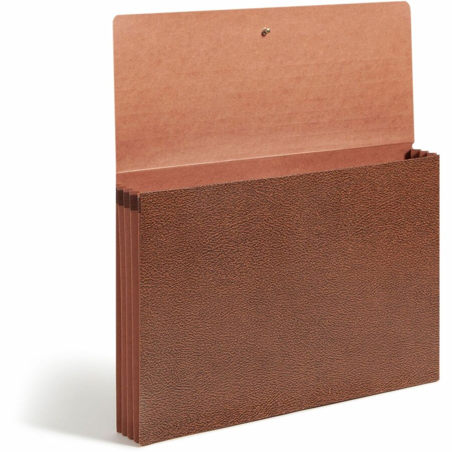 Smead Legal Recycled File Wallet - 8 1/2" x 14" - 3 1/2" Expansion - Redrope - Elastic Closure, Reinforced Gusset, Flap - 30% Recycled - 1 Each