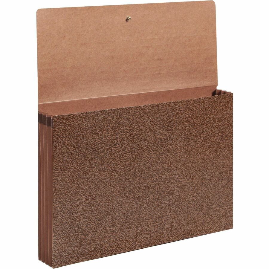Smead Legal Recycled File Wallet - 8 1/2" x 14" - 3 1/2" Expansion - Redrope - Elastic Closure, Reinforced Gusset, Flap - 30% Recycled - 1 Each