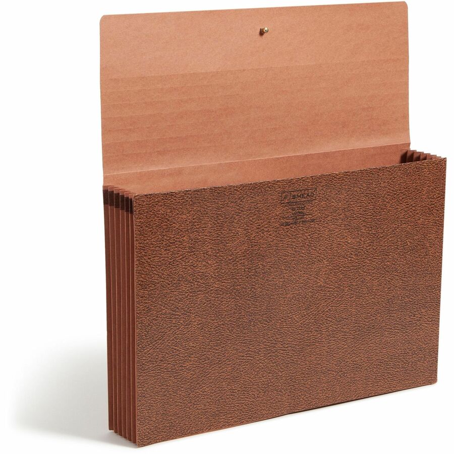 Smead Legal Recycled File Wallet - 8 1/2" x 14" - 5 1/4" Expansion - Redrope - Reinforced Gusset, Tear Proof, Elastic Closure - 30% Recycled - 10 / Box