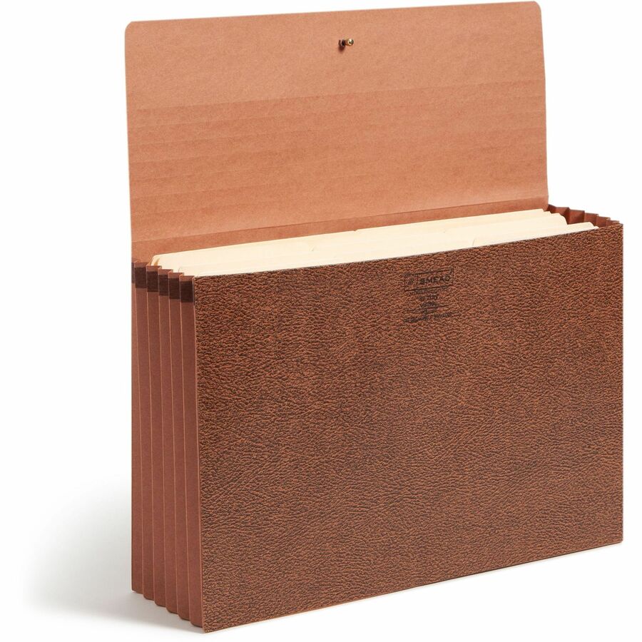 Smead Legal Recycled File Wallet - 8 1/2" x 14" - 5 1/4" Expansion - Redrope - Reinforced Gusset, Tear Proof, Elastic Closure - 30% Recycled - 10 / Box