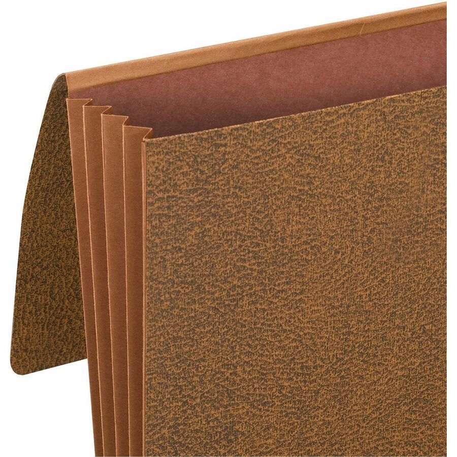 Smead Legal Recycled File Wallet - 8 1/2" x 14" - 3 1/2" Expansion - Redrope - Reinforced Gusset, Elastic Closure, Flap - 30% Recycled - 1 Each